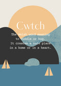 Definition of Cwtch, A5 Welsh print, Cwtch print, Welsh Wall art, Welsh poster, Cymru, Meaning of Cwtch, Digital Art, Cwtsh