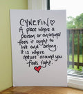 Welsh print, Cynefin print, Welsh gift, Welsh sayings.  A4 handwritten print, PRINT ONLY no frame or mount.