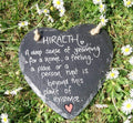 Slate art, Slate heart, Hiraeth hanging slate heart, Definition of hiraeth, Welsh gifts, Cymru, Handwritten, Welsh verse.