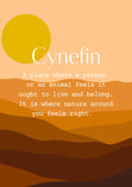 Definition of Cynefin, A4 Welsh print, Cynefin print, Welsh Wall art, Welsh poster, Cymru, Meaning of Cynefin, Digital Art